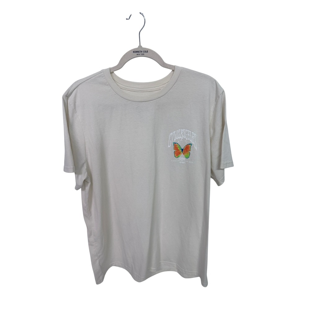 Cult of Individuality CVLA Los Angeles Butterfly Graphic Tee Cream XXL